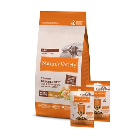 Natures Variety Original Adult Mini Chicken Met 2 Freeze Dried Toppers