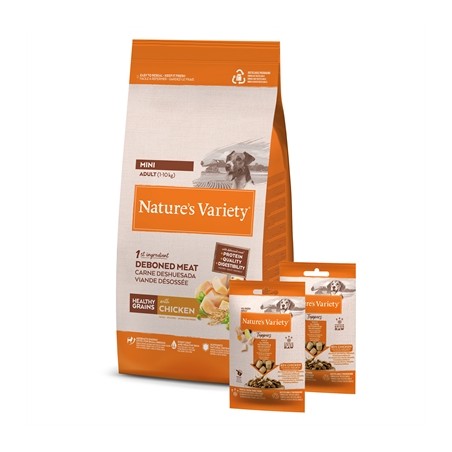Natures Variety Original Adult Mini Chicken Met 2 Freeze Dried Toppers