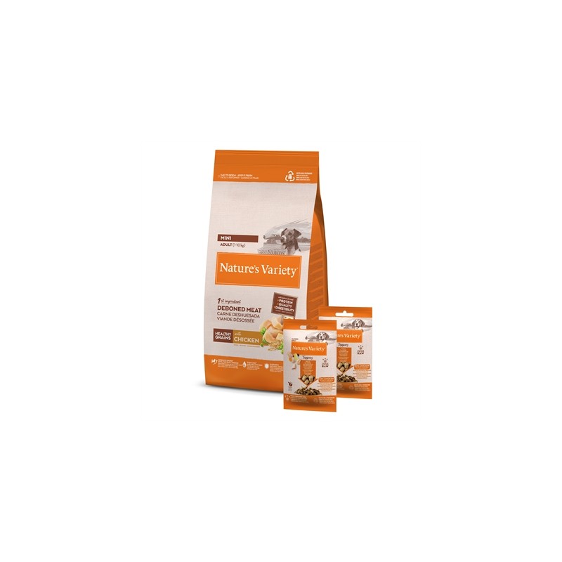 Natures Variety Original Adult Mini Chicken Met 2 Freeze Dried Toppers