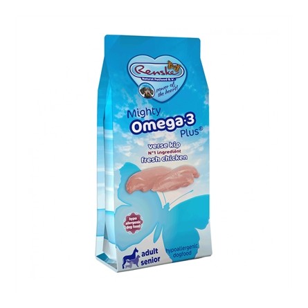 Renske Mighty Omega Plus Adult / Senior Kip/Rijst Hypoallergeen