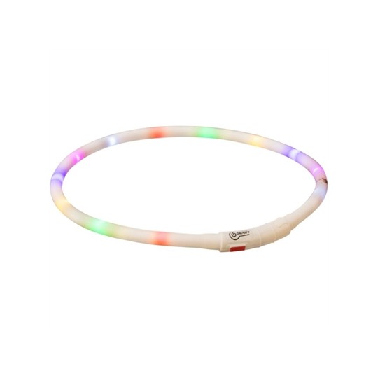 Trixie Lichtgevende Halsband Hond Usb Siliconen Oplaadbaar Meerkleurig