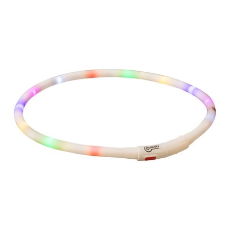 Trixie Lichtgevende Halsband Hond Usb Siliconen Oplaadbaar Meerkleurig