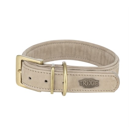 Trixie Halsband Hond Pure Leer Lichtgrijs