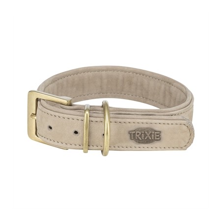 Trixie Halsband Hond Pure Leer Lichtgrijs