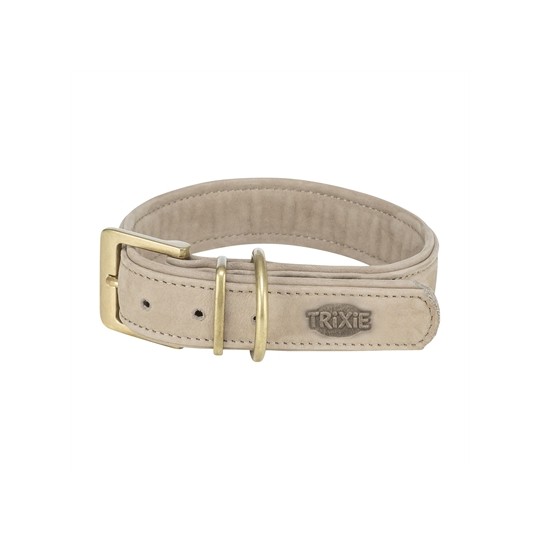 Trixie Halsband Hond Pure Leer Lichtgrijs