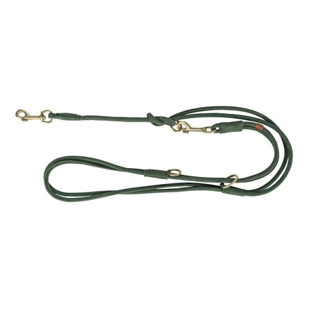 Trixie Hondenriem Pure Verstelbaar Rond Gestikt Leer Saliegroen