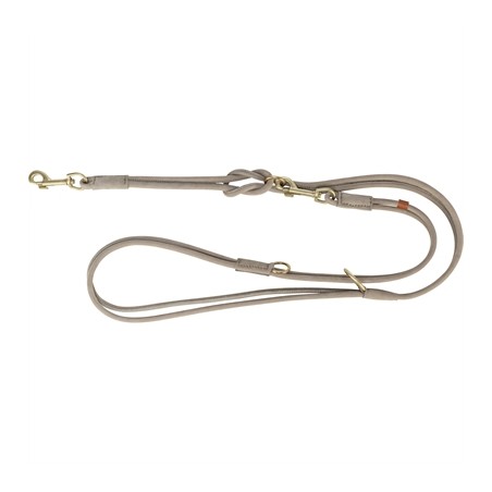 Trixie Hondenriem Pure Verstelbaar Rond Gestikt Leer Lichtgrijs