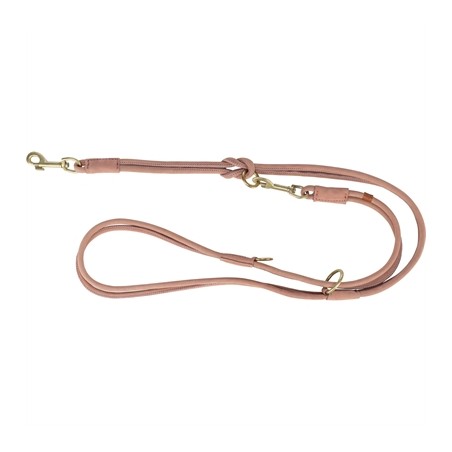 Trixie Hondenriem Pure Verstelbaar Rond Gestikt Leer Roze