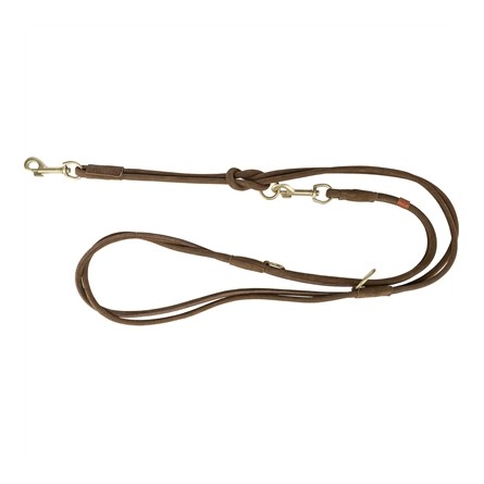 Trixie Hondenriem Pure Verstelbaar Rond Gestikt Leer Bruin