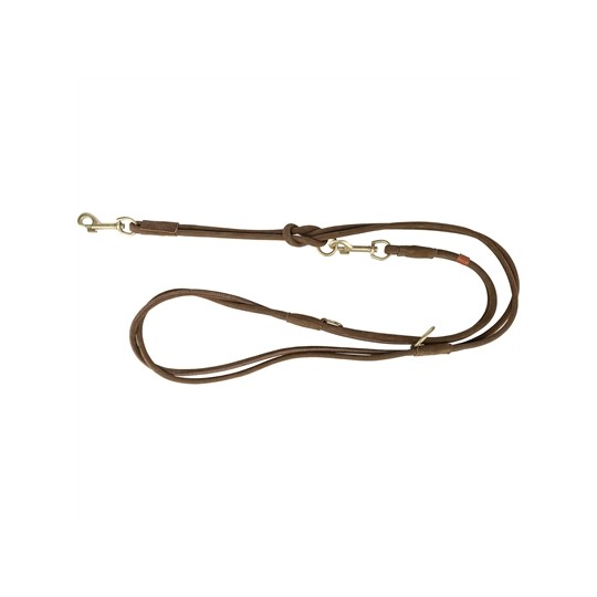 Trixie Hondenriem Pure Verstelbaar Rond Gestikt Leer Bruin