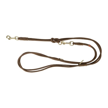 Trixie Hondenriem Pure Verstelbaar Rond Gestikt Leer Bruin