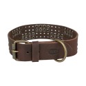 Trixie Halsband Hond Rivet Rustic Vetleer Donkerbruin
