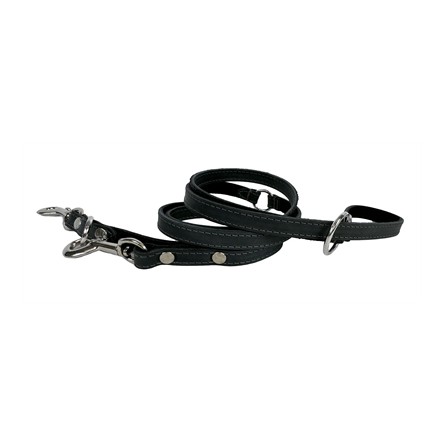 Sazzz Hondenriem Fearless Vintage Verstelbaar Leer Antraciet