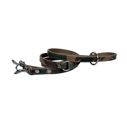 Sazzz Hondenriem Fearless Vintage Verstelbaar Leer Camouflage