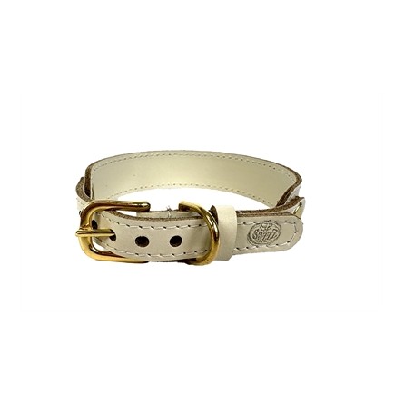 Sazzz Halsband Hond Sweetie Classic Leer Creme