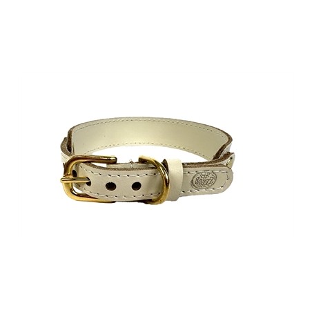 Sazzz Halsband Hond Sweetie Classic Leer Creme