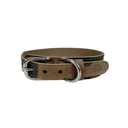 Sazzz Halsband Hond Boho Vintage Leer Camouflage