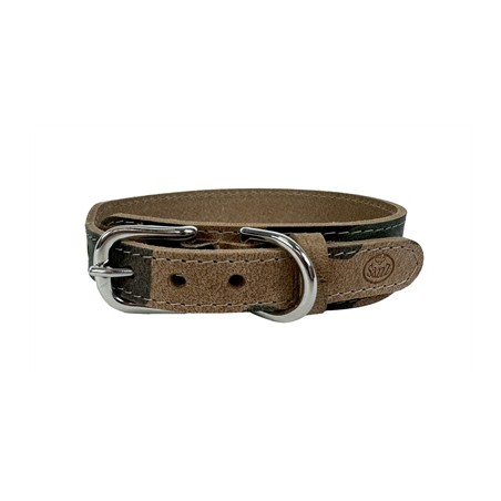 Sazzz Halsband Hond Boho Vintage Leer Camouflage