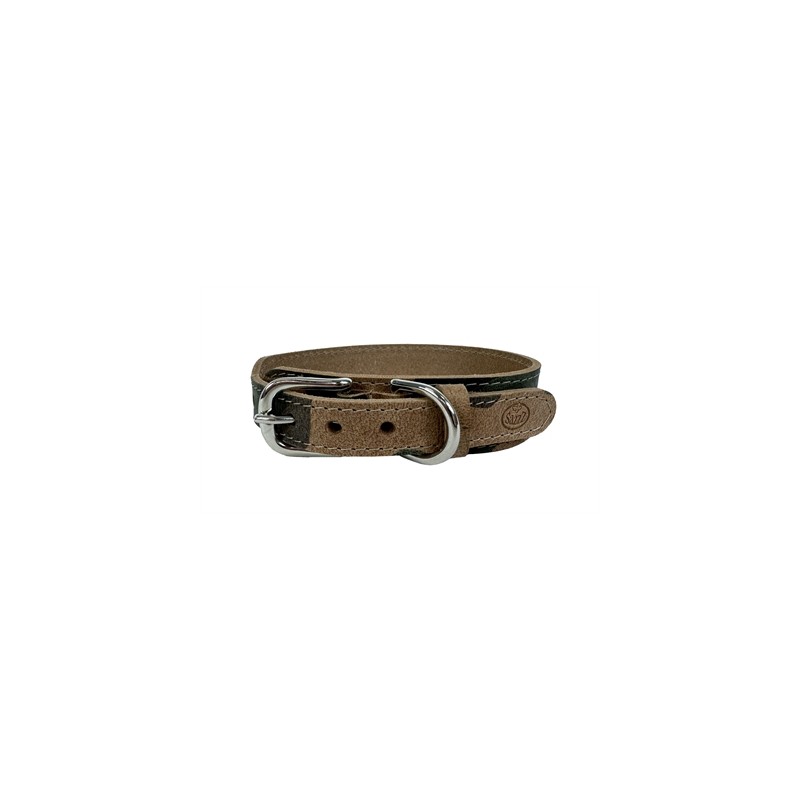 Sazzz Halsband Hond Boho Vintage Leer Camouflage