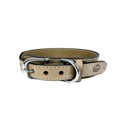 Sazzz Halsband Hond Boho Vintage Leer Beige