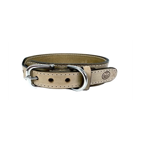 Sazzz Halsband Hond Boho Vintage Leer Beige