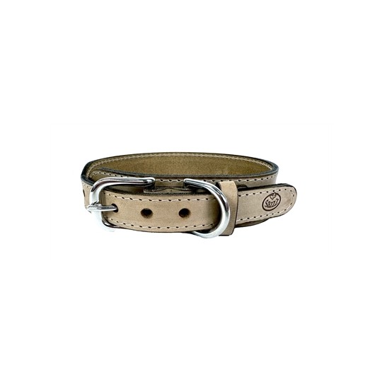 Sazzz Halsband Hond Boho Vintage Leer Beige