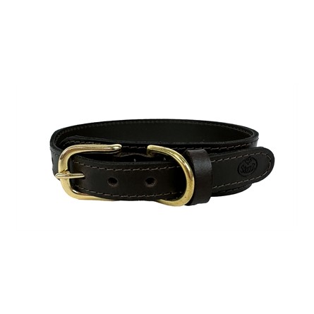 Sazzz Halsband Hond Pioneer Classic Leer Donkerbruin