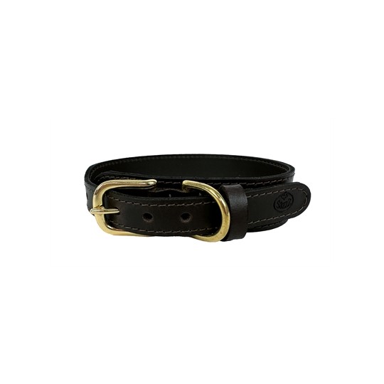 Sazzz Halsband Hond Pioneer Classic Leer Donkerbruin