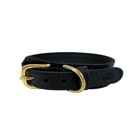 Sazzz Halsband Hond Pioneer Classic Leer Zwart