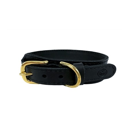 Sazzz Halsband Hond Pioneer Classic Leer Zwart