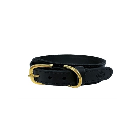Sazzz Halsband Hond Pioneer Classic Leer Zwart