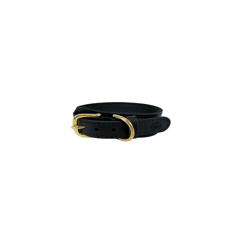 Sazzz Halsband Hond Pioneer Classic Leer Zwart
