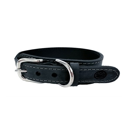 Sazzz Halsband Hond Boho Vintage Leer Antraciet