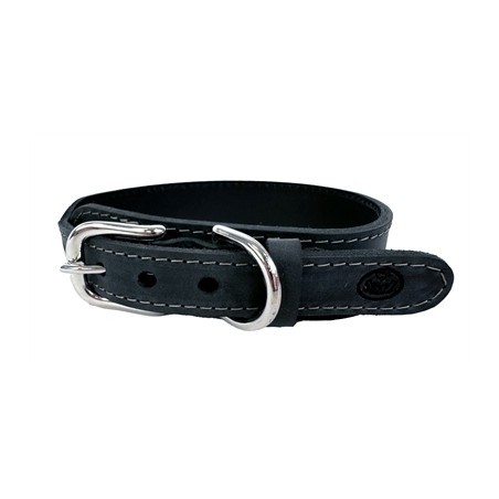 Sazzz Halsband Hond Boho Vintage Leer Antraciet