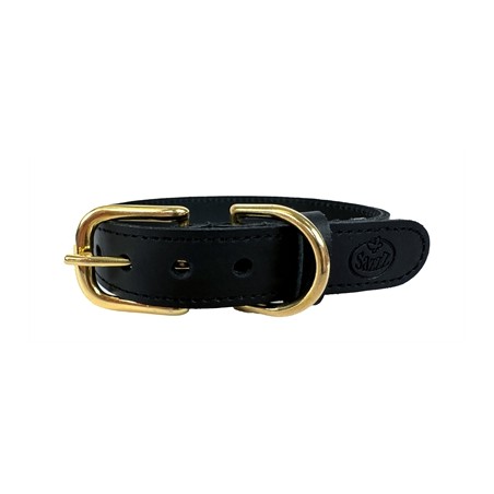 Sazzz Halsband Hond Braveheart Classic Leer Zwart