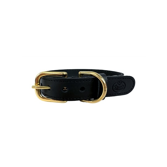 Sazzz Halsband Hond Braveheart Classic Leer Zwart