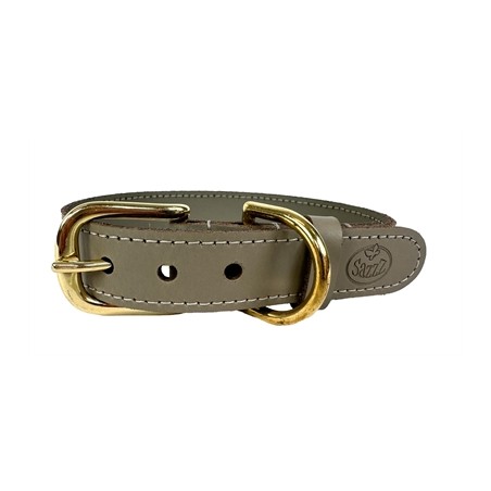 Sazzz Halsband Hond Braveheart Classic Leer Taupe