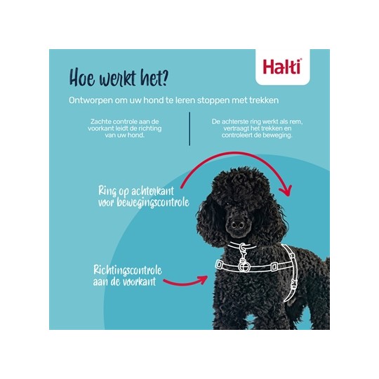 Halti Harness Front Control Zwart