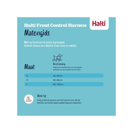 Halti Harness Front Control Zwart