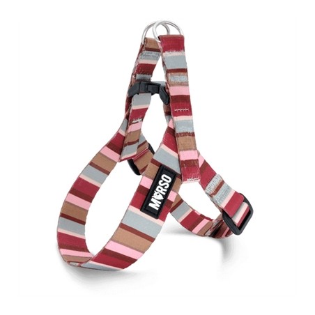 Morso Mini Hondentuig Verstelbaar Gerecycled Skyline Rood / Roze