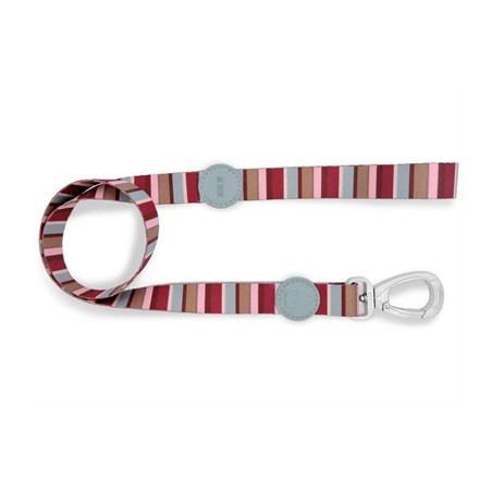 Morso Hondenriem Gerecycled Skyline Rood / Roze