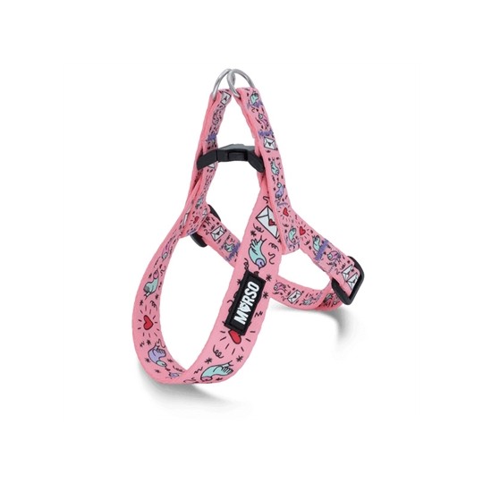 Morso Mini Hondentuig Verstelbaar Gerecycled Sweet Tweet Roze