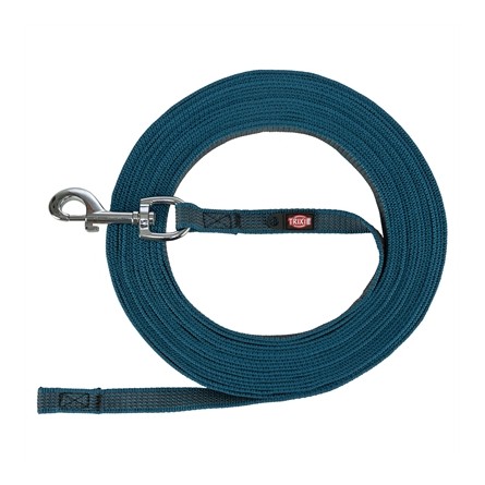 Trixie Hondenriem Sleeplijn Met Rubber Anti Slip Petrol Blauw