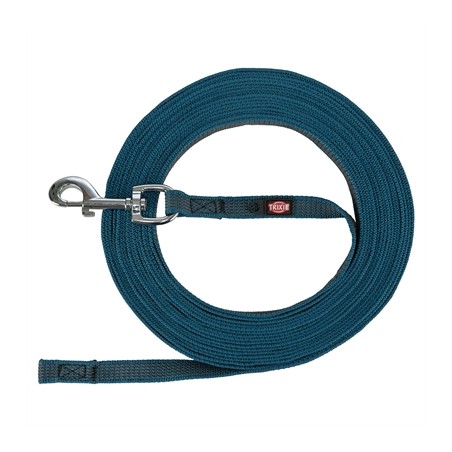Trixie Hondenriem Sleeplijn Met Rubber Anti Slip Petrol Blauw