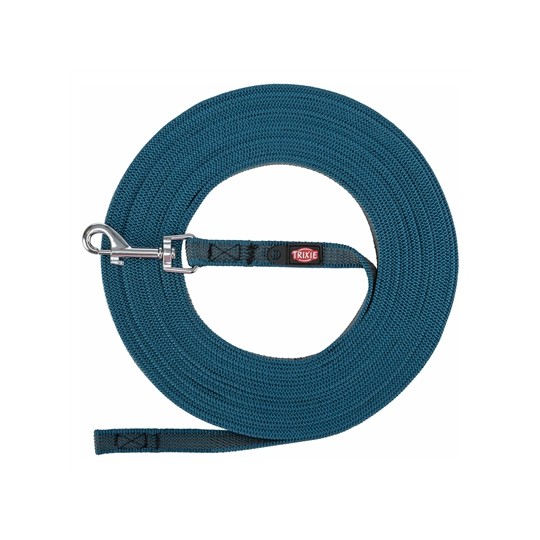 Trixie Hondenriem Sleeplijn Met Rubber Anti Slip Petrol Blauw