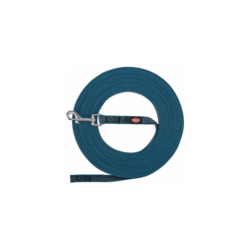 Trixie Hondenriem Sleeplijn Met Rubber Anti Slip Petrol Blauw