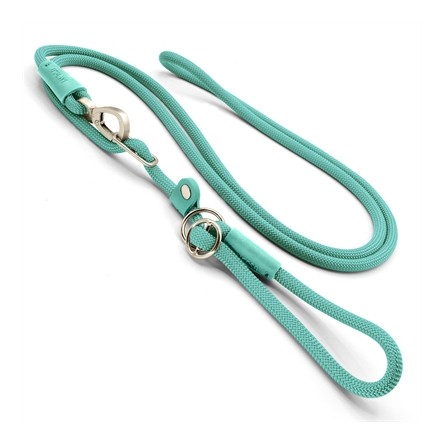 Morso Hondenriem Retrieverlijn Hands Free Soft Rope Gerecycled Aquamarijn