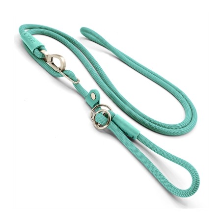 Morso Hondenriem Retrieverlijn Hands Free Soft Rope Gerecycled Aquamarijn