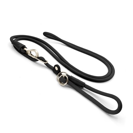 Morso Hondenriem Retrieverlijn Hands Free Soft Rope Gerecycled Zwart