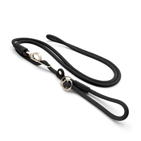 Morso Hondenriem Retrieverlijn Hands Free Soft Rope Gerecycled Zwart